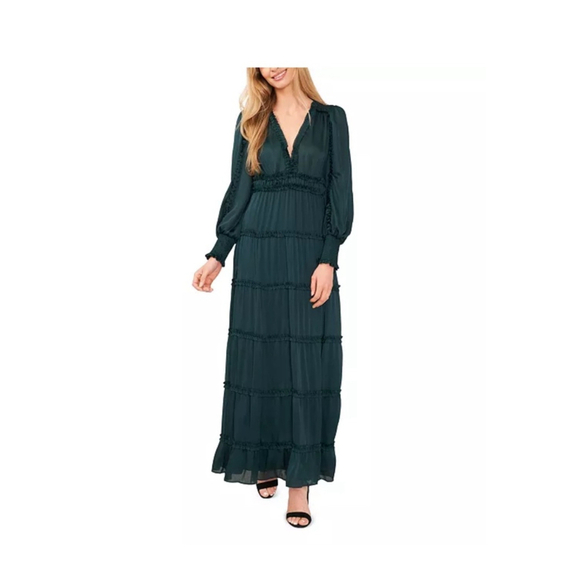 Women's CeCe Maxi Dress Size S Green - Picture 1 of 7